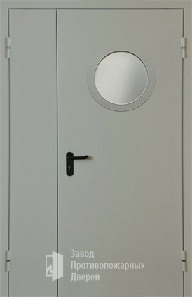 Фото двери «Полуторная с круглым стеклом EI-30» в Истре