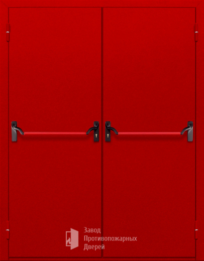 Фото двери «Двупольная глухая с антипаникой (красная)» в Истре