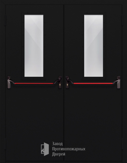 Фото двери «Двупольная со стеклом и антипаникой №64» в Истре