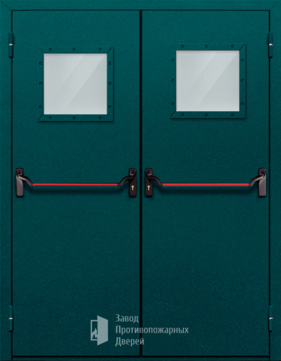 Фото двери «Двупольная со стеклом и антипаникой №56» в Истре
