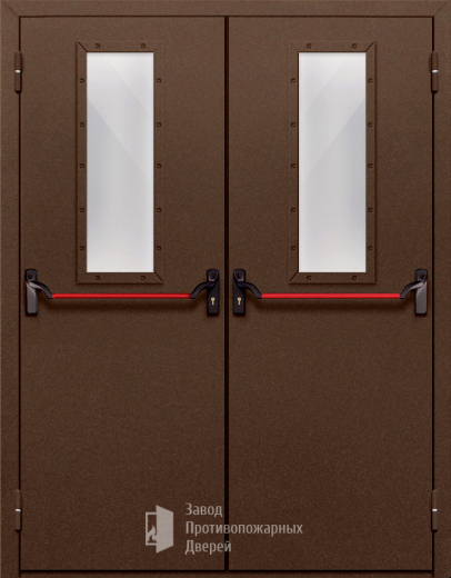 Фото двери «Двупольная со стеклом и антипаникой №68» в Истре