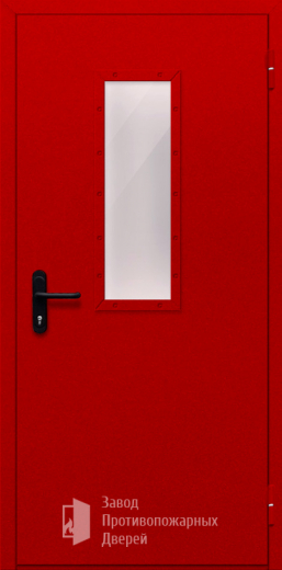 Фото двери «Однопольная со стеклом (красная)» в Истре