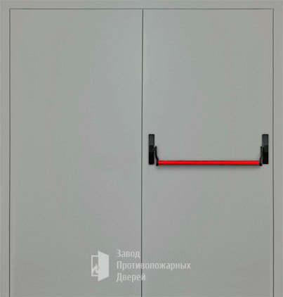 Фото двери «Двупольная глухая с антипаникой (2 створки) EI-30» в Истре