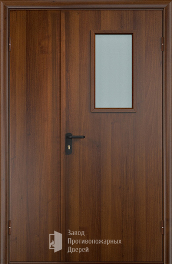 Фото двери «Полуторная МДФ со стеклом EI-30» в Истре