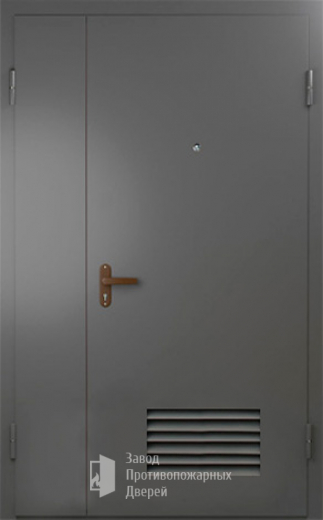 Фото двери «Техническая дверь №7 полуторная с вентиляционной решеткой» в Истре