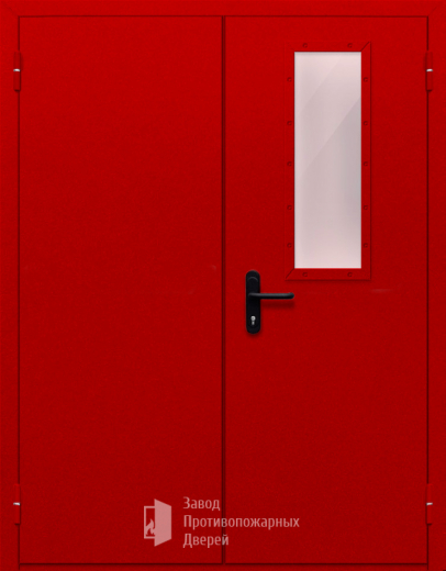 Фото двери «Двупольная со стеклом (красная)» в Истре