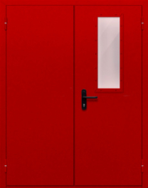 Фото двери «Двупольная со стеклом (красная)» в Истре