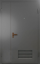 Фото двери «Техническая дверь №7 полуторная с вентиляционной решеткой» в Истре