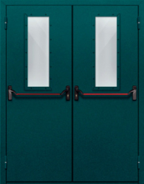 Фото двери «Двупольная со стеклом и антипаникой №66» в Истре