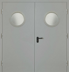 Фото двери «Двупольная с круглым стеклом EI-30» в Истре