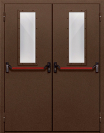 Фото двери «Двупольная со стеклом и антипаникой №68» в Истре