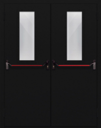 Фото двери «Двупольная со стеклом и антипаникой №64» в Истре