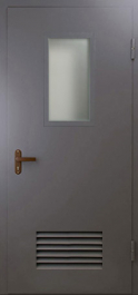 Фото двери «Техническая дверь №5 со стеклом и решеткой» в Истре