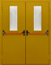 Фото двери «Двупольная со стеклом и антипаникой №65» в Истре
