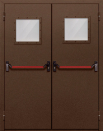 Фото двери «Двупольная со стеклом и антипаникой №58» в Истре